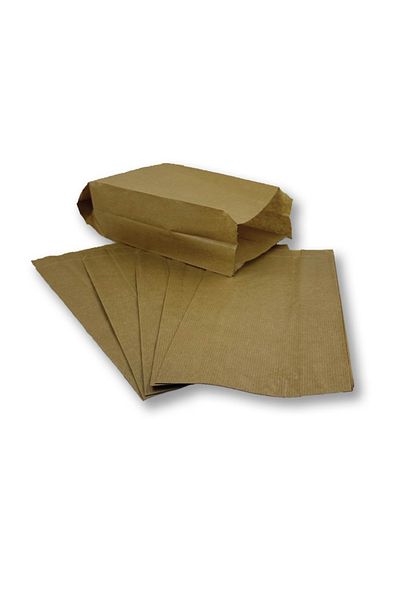 Home 50 Pieces Medium Size Striped Paper Bag - Kraft-Şamua, Gift Package 12X29Cm, Solid Color