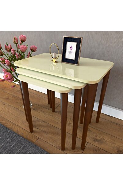 Canisa Concept Via Serisi Mdf 3 Lü Zigon Sehpa Takım-1.sınıf Mdf Lake Boya- R...