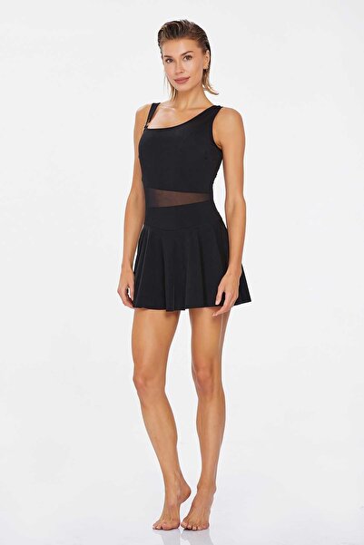 LAPIENO Siyah Kadın Elbise Mayo