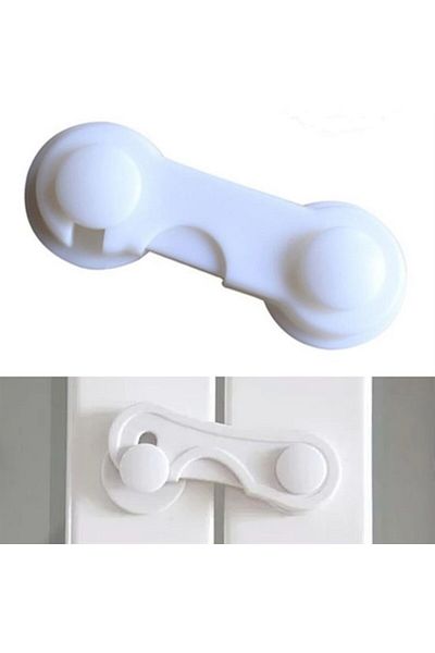 FRD GROUP Baby Child Safety Self Adhesive Screwless Cover Lock for Drawer and Cabinet (5235)