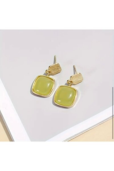 Accessories Vanilla Avenue Yeşil Vintage Tarz Yuvarlak Sallantılı Kadın Küpe