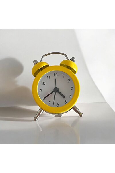 clkn Mini Masaüstü Analog Dekoratif Çalar Saat Masa Saati Farklı Renkler