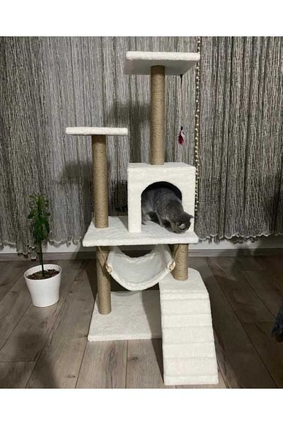 pethomealpi Luxury Cat Scratching and Play Platform - with Hammock and Nest