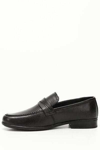 GÖNDERİ(R) BLACK Gön Genuine Leather Round Toe Casual Men's Shoes 01836