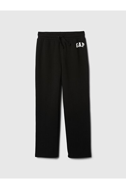 GAP Erkek Çocuk Siyah Gap Logo Relaxed Fleece Jogger Eşofman Altı
