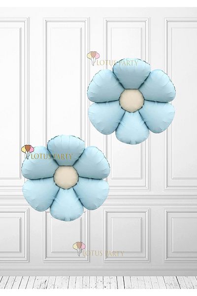 LOTUS PARTY Retro Blue Color Pataya Foil Balloon 2 Pieces