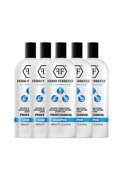 Ferri Ferrucci 5 Anti-Dandruff Shampoo Natural Extract Powerful and Effective Solution Laurel Leaf Nettle