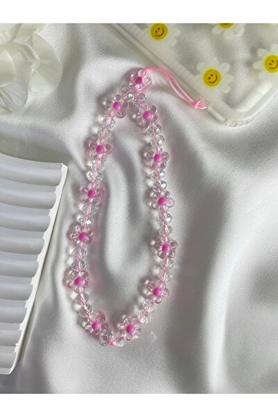 Zenan Design Pembe Papatya Detaylı Telefon Charmı