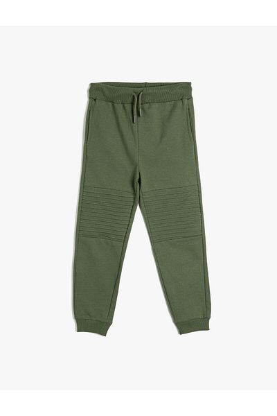 Koton Basic Jogger Sweatpants with Tie Waist Pocket Drape