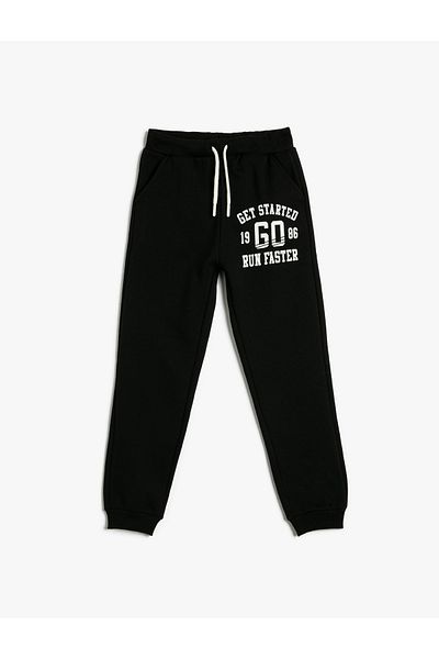 Koton Jogger Sweatpants Tie Waist Pocket Cotton Blend