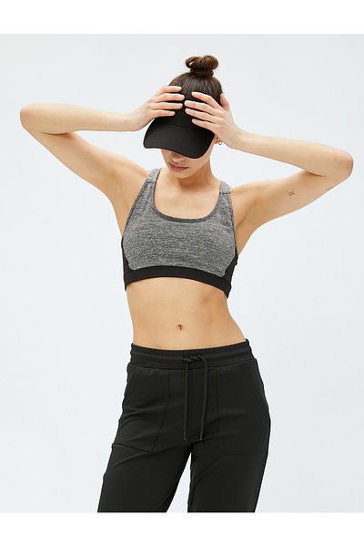 Koton Sports Bra Halter Neck Window Detailed