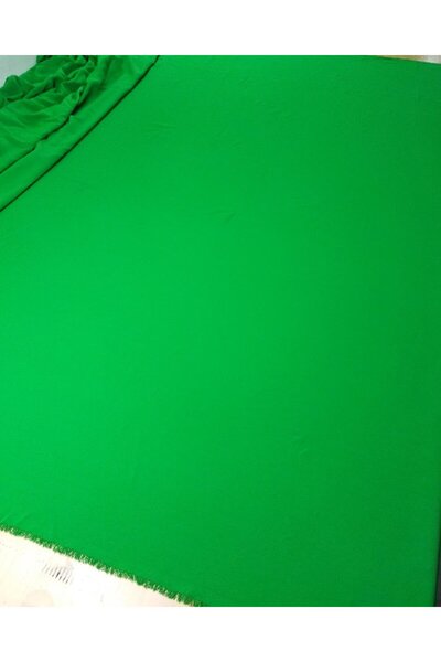 Kumaş Parça Green Thin Crepe Vivid Tapestry - 150cm X 210cm
