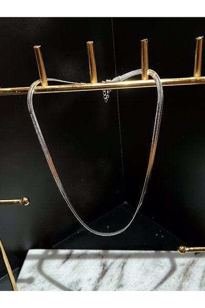 Sumen Butik Italian Chain Silver Color Steel Necklace