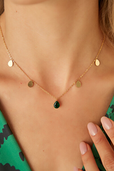 Lina Tia Kadın Auroragio Çelik Model Altın Kaplama Su Yolu Gerdanlık Zincirli...