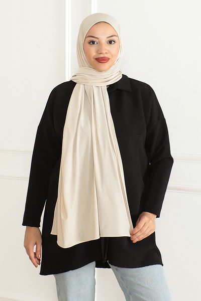 Molly Nelly Women's Stretchy Knitted Large Size Hijab Shawl