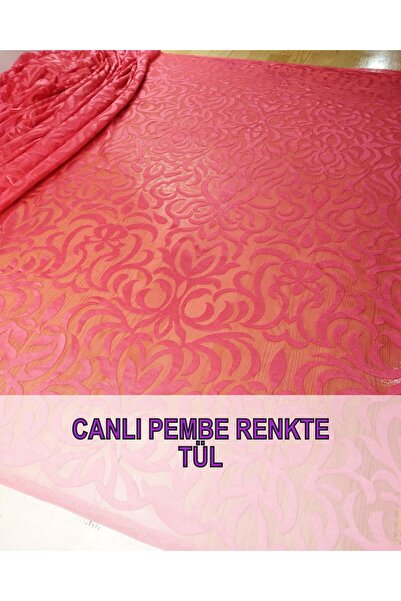 Kumaş Parça Light Shiny Tulle in Pink (Width 140 cm X Length 260 cm)