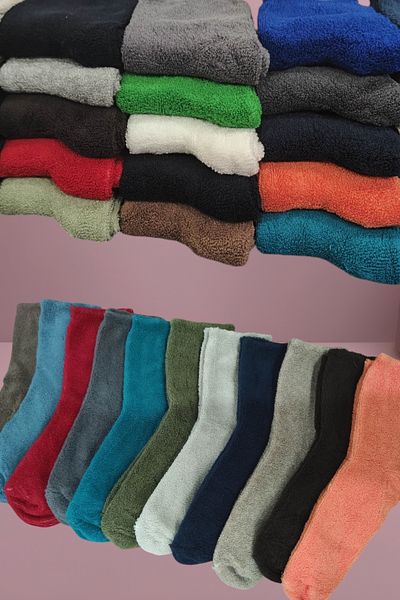 Leement socks Зимна дамска обратна хавлия - 5 чифта памук, различни цветове