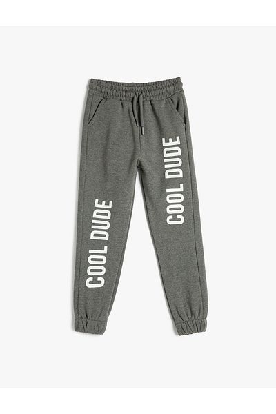 Koton Jogger Sweatpants Tie Waist Pocket Detailed Printed