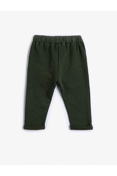 Koton Sweatpants Tie Waist Cotton Raised