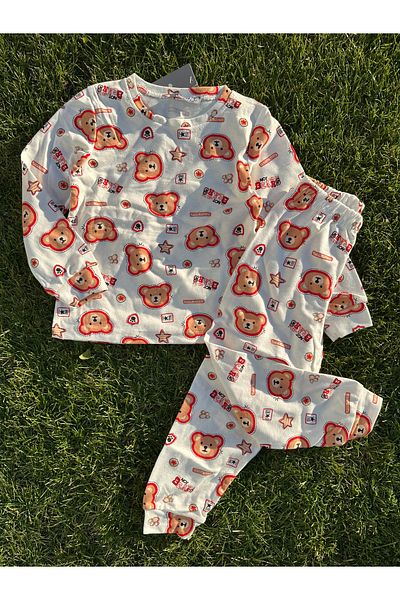 SANTRALBEBE Памучен комплект пижама за момче 4-8 години