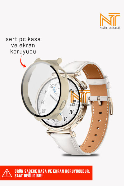 Nezih Case Huawei Watch GT 5 41mm Uyumlu Sert PC Kasa ve Ekran Koruyucu