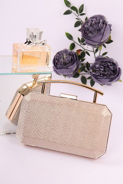 weem bag Geantă pentru rochie de seară Weembag 710 Honeycomb Iron Mâner |   Geantă de seară cu design special