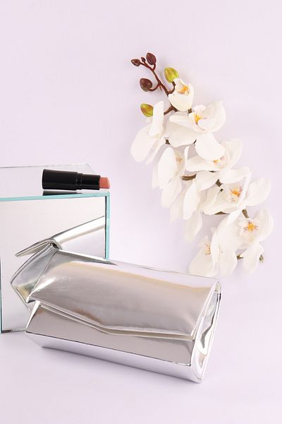 weem bag Βραδινή τσάντα φόρεμα Weembag 201 Mirror Tiny Envelope |   Γυαλιστερή και κομψή μικροσκοπική τσάντα
