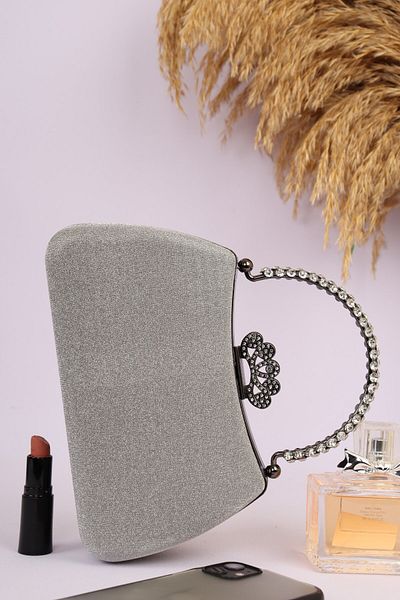 weem bag Βραδινή τσάντα φορέματος Weembag 711 Elegant Pearl Glitter με λαβή πεταλούδας