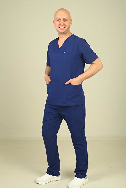 DENİZ İŞ Men's Yarasakol Linda Scrubs Set - Saks Blue