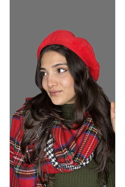 laviyonsa French Painter Beret & Hat with Cashmere Beard