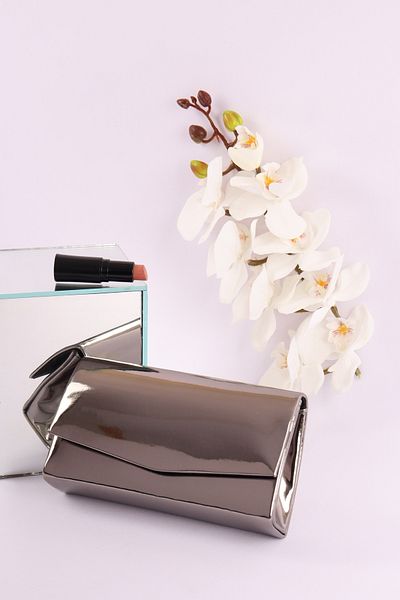 weem bag Βραδινή τσάντα φόρεμα Weembag 201 Mirror Tiny Envelope |   Γυαλιστερή και κομψή μικροσκοπική τσάντα