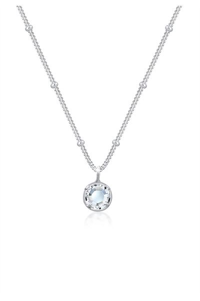 ELLI Colier Femei Pandantiv Elegant Cu Cristale Din Argint 925