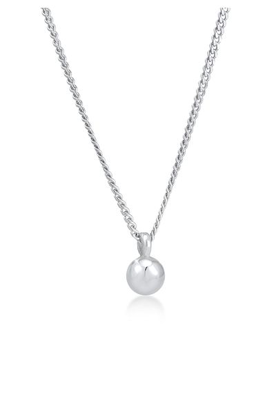 ELLI Colier Damă Ball Pendant Geo Look Panzerkette Basic Trend Din Argint Sterling 925