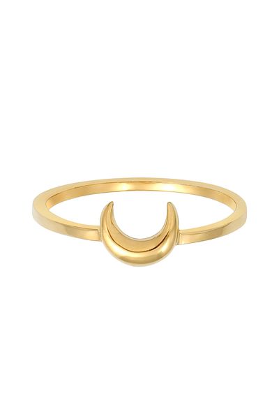 ELLI Ring Ladies Half Moon Astro Basic Trend In 925 Sterling Silver