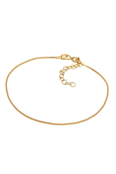 ELLI Bracelet Ladies Venetian Necklace Basic Rectangular Links Adjustable In 925 Sterling Silver