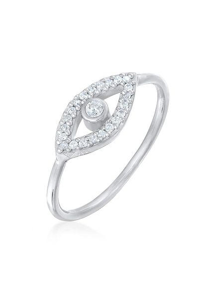 ELLI Inel Damă Simbol Evil Eye Sclipitor Cu Cristale Zirconiu În Argint Sterling 925