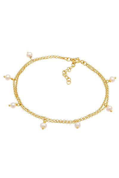 ELLI Bracelet Woman Freshwater Cultured Pearl Pendant Playful In 925 Sterling Silver