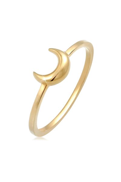ELLI Ring Ladies Half Moon Astro Basic Trend In 925 Sterling Silver