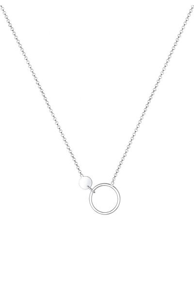 ELLI Colier Pandantiv Cerc Plachete Geo Design Argint Sterling 925