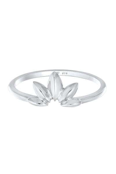 ELLI Dámský prsten Leaf Shape Nature Elegant ze stříbra 925