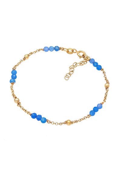 ELLI Top Agat Blue Trend-Armband für Damen – verstellbares 925er-Sterlingsilber