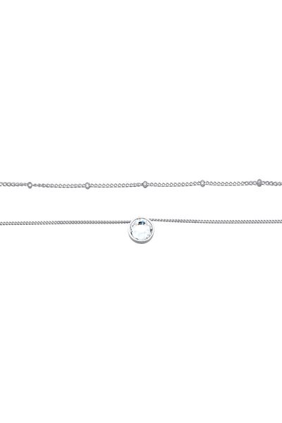 ELLI Náhrdelník Ladies Choker Layer Balls with Crystals in 925 Sterling Silver