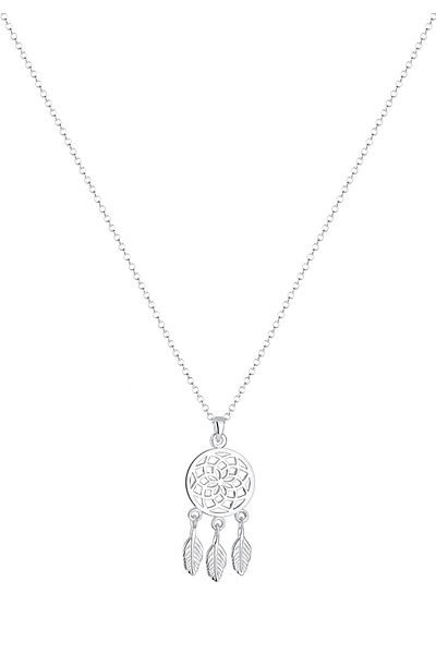ELLI Halskette Damen Traumfänger Feder Anhänger Boho in 925 Sterling Silber