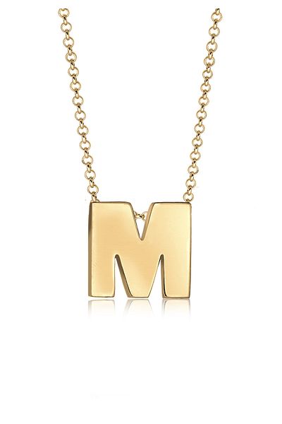 ELLI Necklace Woman Pendants Minimal Letter M 925 Sterling Silver
