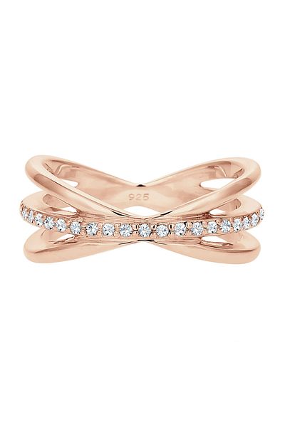 ELLI Ring aus 925er Sterlingsilber – Wickelkristall-Design