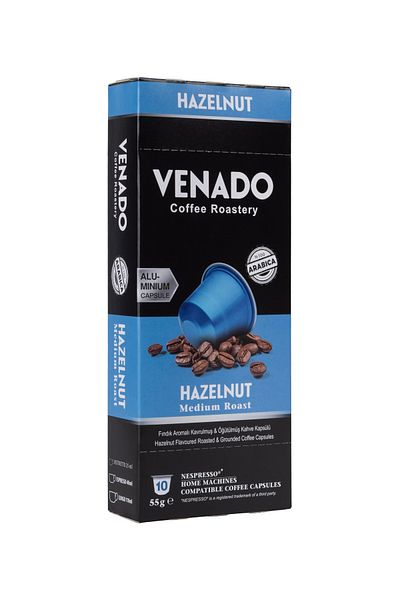 Venado Capsule Coffee Hazelnut Flavored Medium Roast - Nespresso Compatible - 10Xcapsules