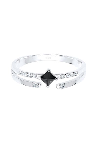 ELLI Inel Modern Zirconiu Cristale 925 Sterling Argint