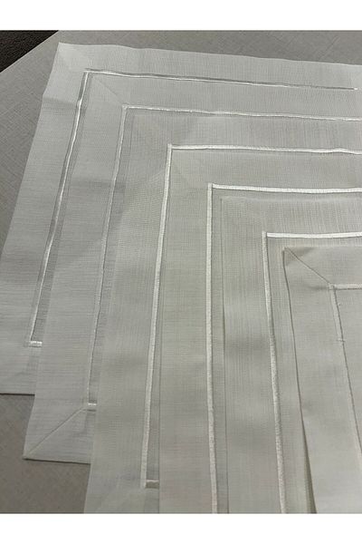 Zeren Home Piko Wrap Λεπτομερής πολυεστερική λινό χαρτοπετσέτα παρουσίασης χωρίς γόνατο 40 x 40 - 6 τεμάχια