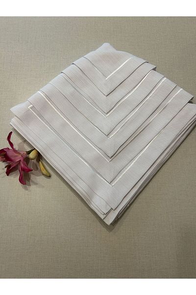 Zeren Home Piko Wrap Λεπτομερής πολυεστερική λινό χαρτοπετσέτα παρουσίασης χωρίς γόνατο 40 x 40 - 6 τεμάχια