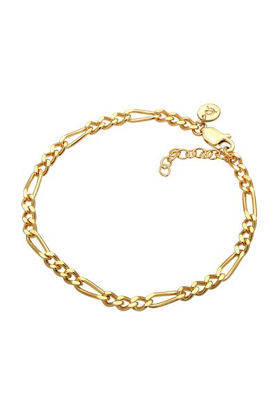 ELLI Premium-Kettenarmband für Damen – Figaro-Geflecht, minimalistisches Design, 925er Sterlingsilber